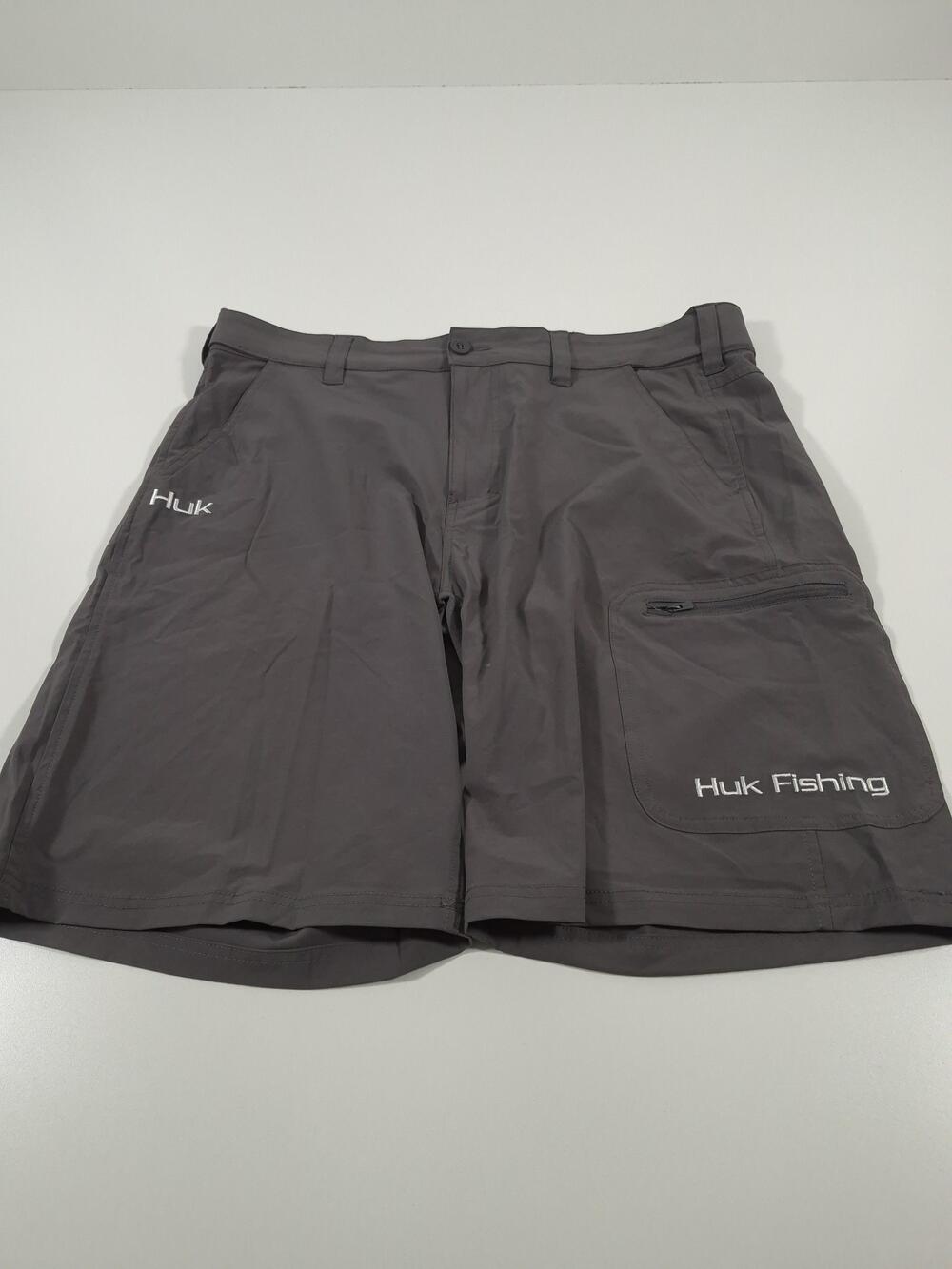 Huk Men's Next Level 10.5" Performance Fishing Short Gray XL